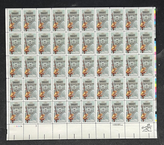 US 2096 Mint Sheet (MNH) Smokey Bear Wildfires 20-Cent 1984 ZAYIX