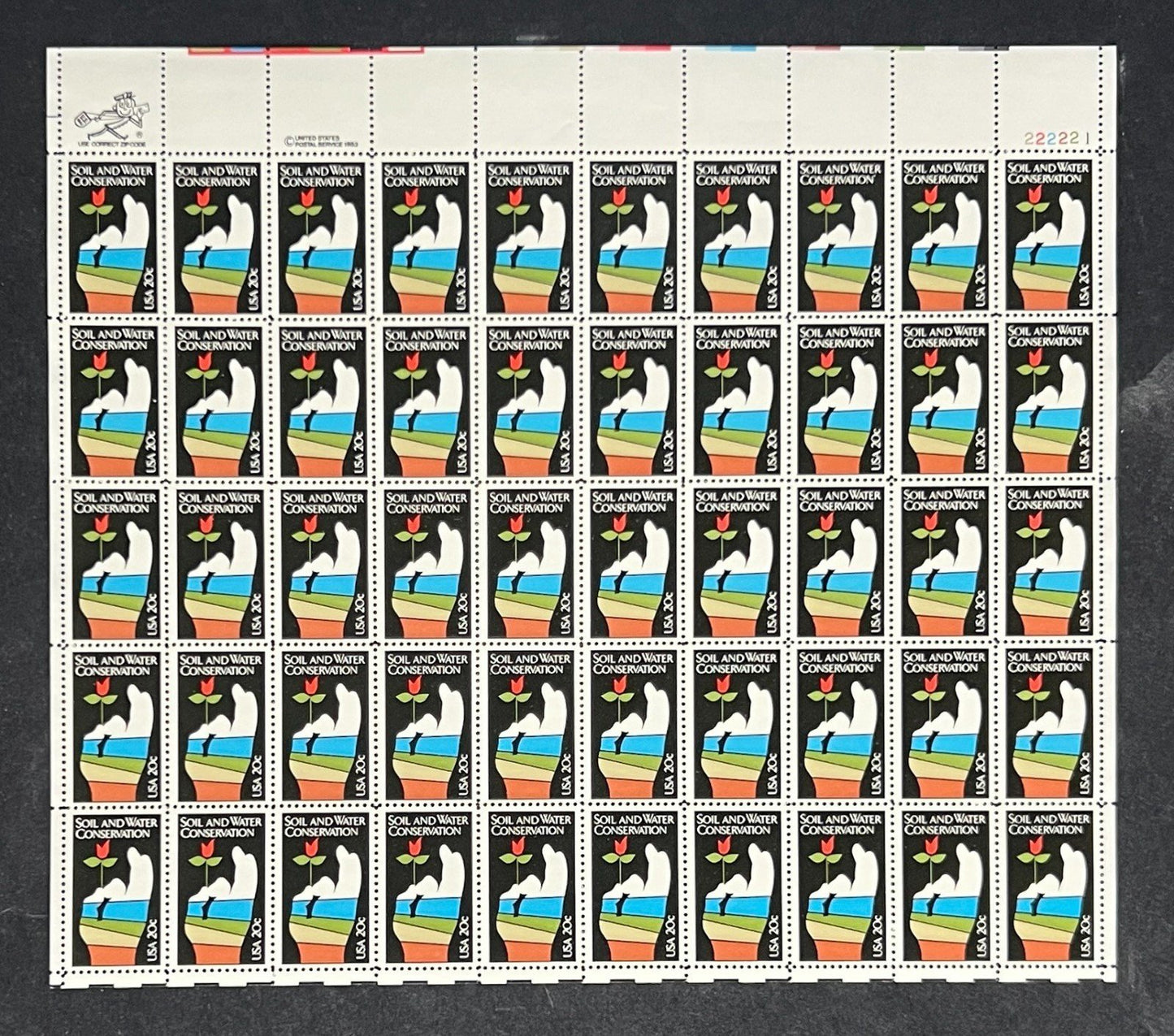 US 2074 Mint Sheet (MNH) Soil & Water Conservation 20-Cent 1984 ZAYIX