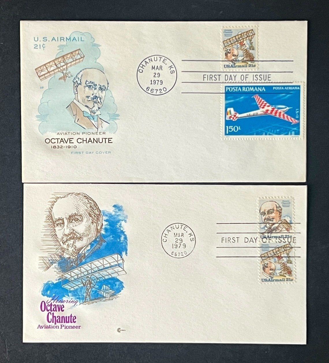 Aviation Pioneers Air Mail First Day Cover Collection 12 FDC 1979 ZAYIX