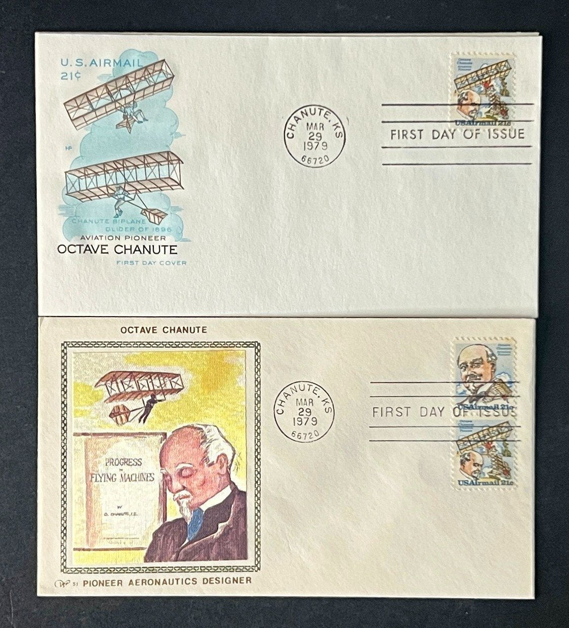 Aviation Pioneers Air Mail First Day Cover Collection 12 FDC 1979 ZAYIX