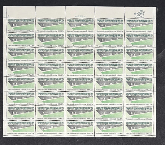 US 2109 Mint Sheet (MNH) Vietnam Veterans Memorial 20-Cent 1984 ZAYIX