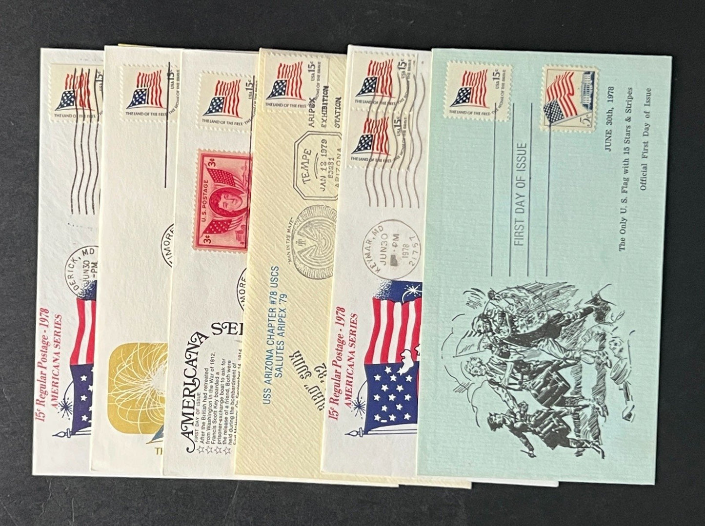 U.S. Flag 15-Cent Cover Collection FDC 1978 ZAYIX
