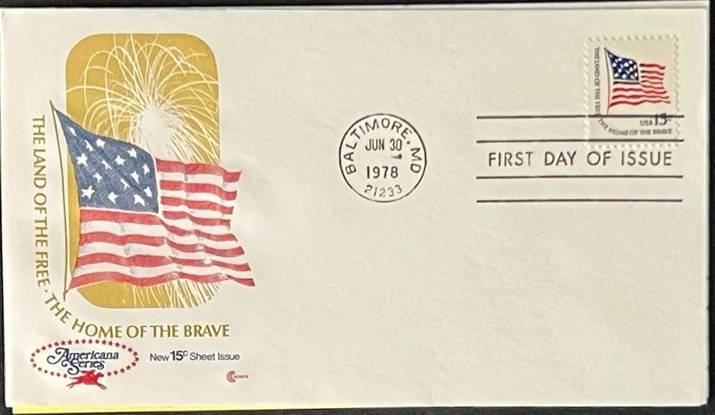 U.S. Flag 15-Cent Cover Collection FDC 1978 ZAYIX