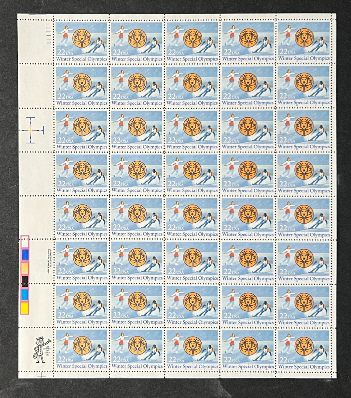 US 2142 Mint Sheet (MNH) Winter Special Olympics 22-Cent 1985 ZAYIX