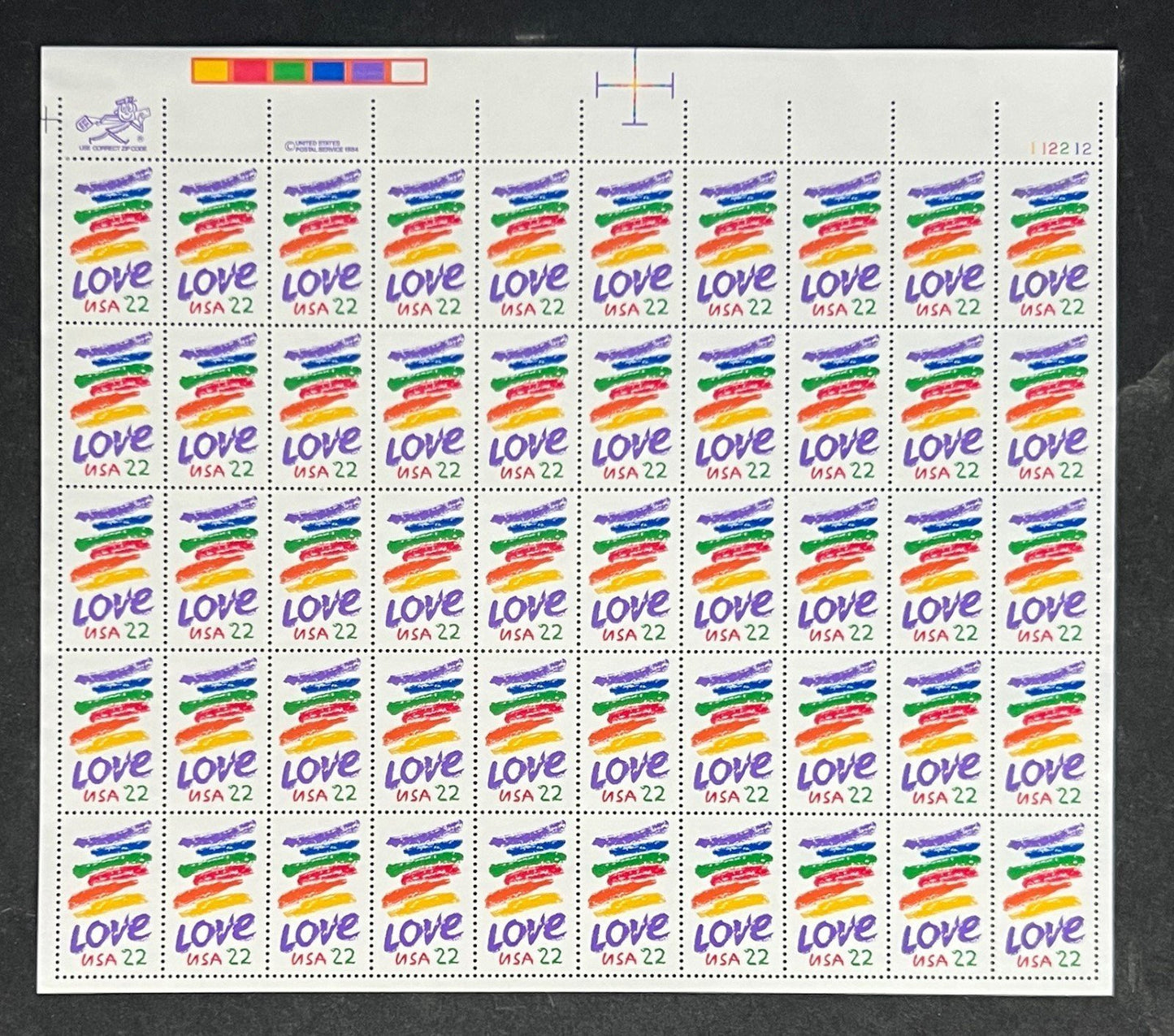 US 2143 Mint Sheet (MNH) Love 22-Cent 1985 ZAYIX