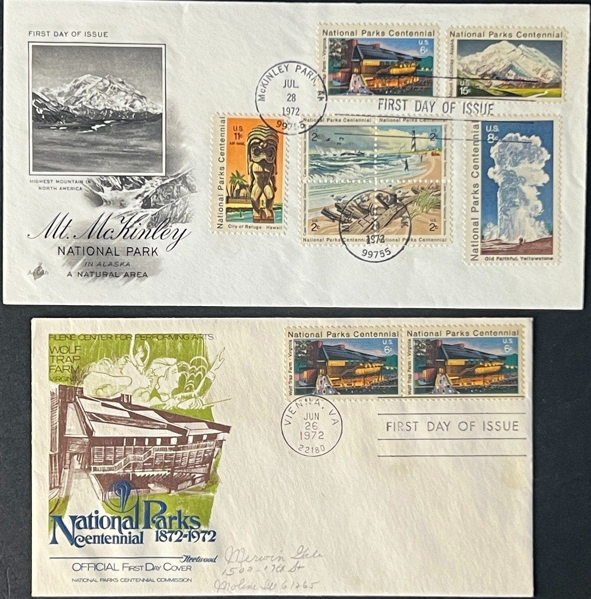 United States National Parks First Day Cover Collection 20 FDC 1972 ZAYIX