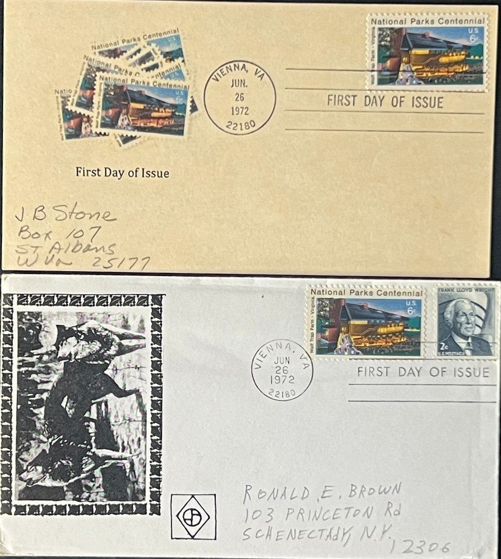 United States National Parks First Day Cover Collection 20 FDC 1972 ZAYIX