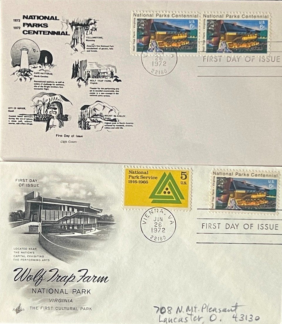 United States National Parks First Day Cover Collection 20 FDC 1972 ZAYIX