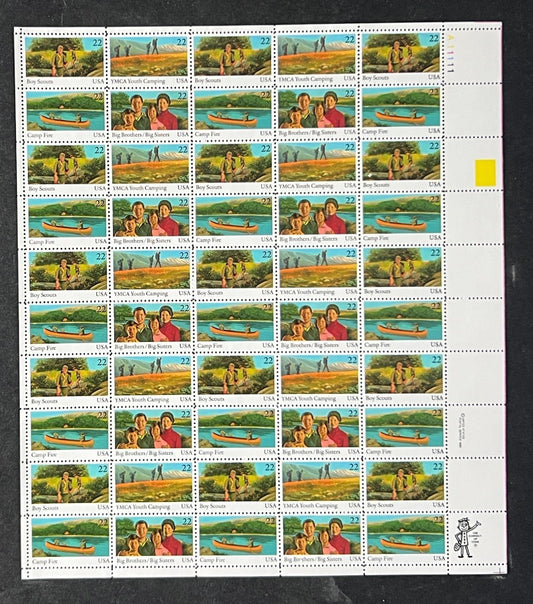 US 2160-2163 Mint Sheet (MNH) International Youth Year 22-Cent 1985 ZAYIX