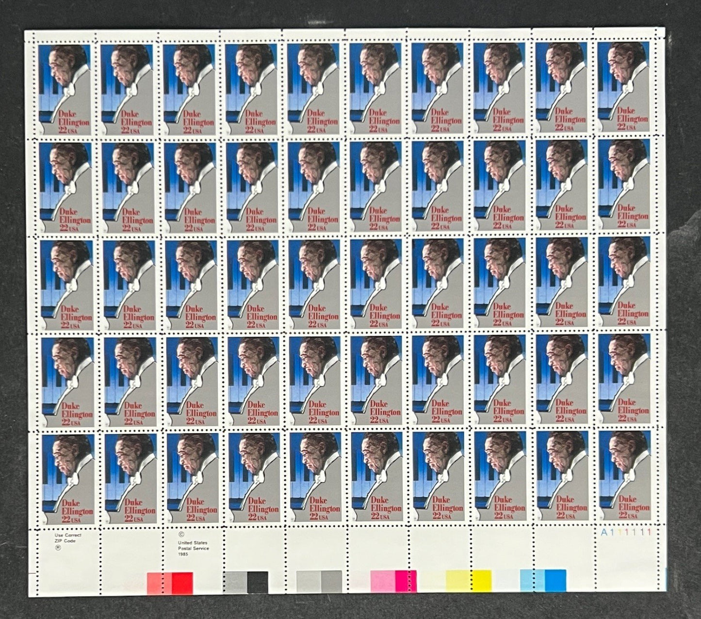US 2211 Mint Sheet (MNH) Duke Ellington Performing Arts 22-Cent 1986 ZAYIX