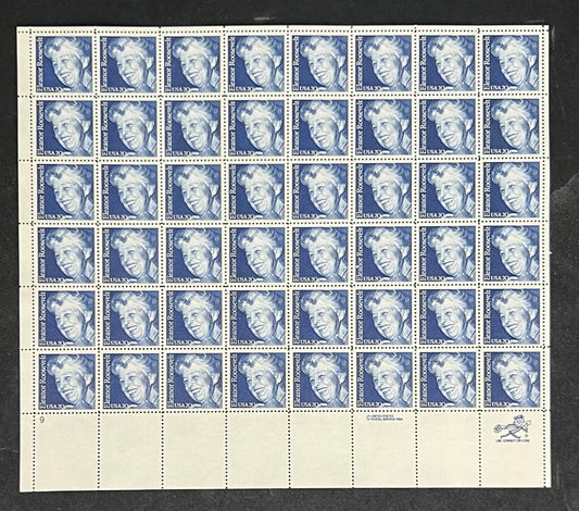 US 2105 Mint Sheet (MNH) Eleanor Roosevelt First Lady 20-Cent 1984 ZAYIX
