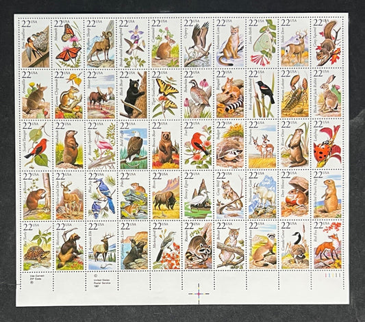 US 2286-2335 Mint Sheet (MNH) North American Wildlife 22-Cent 1987 ZAYIX