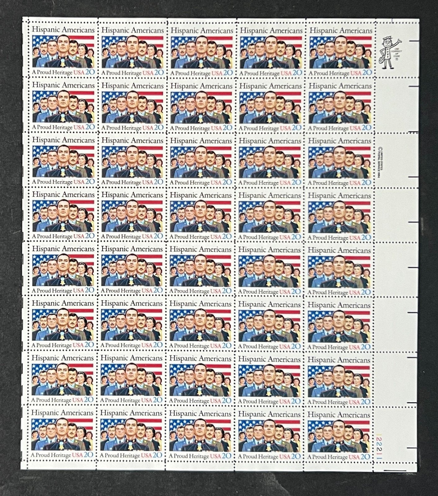 US 2103 Mint Sheet (MNH) Hispanic American Heritage 20-Cent 1984 ZAYIX