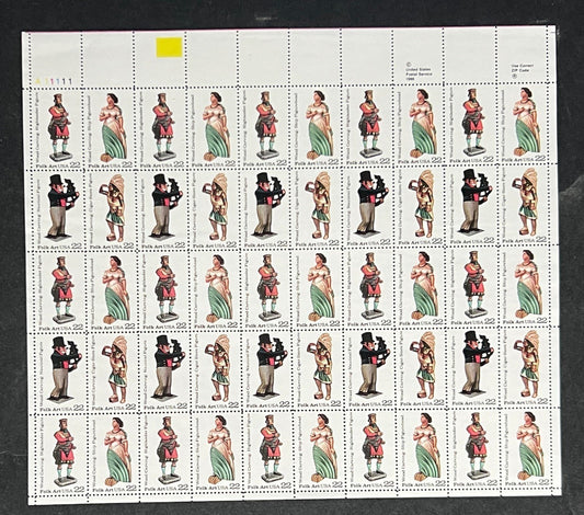 US 2240-2243 Mint Sheet (MNH) Wood carved Figurines 22-Cent 1986 ZAYIX