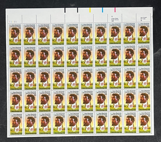 US 2249 Mint Sheet (MNH) Jean Baptiste Point du Sable 22-Cent 1987 ZAYIX