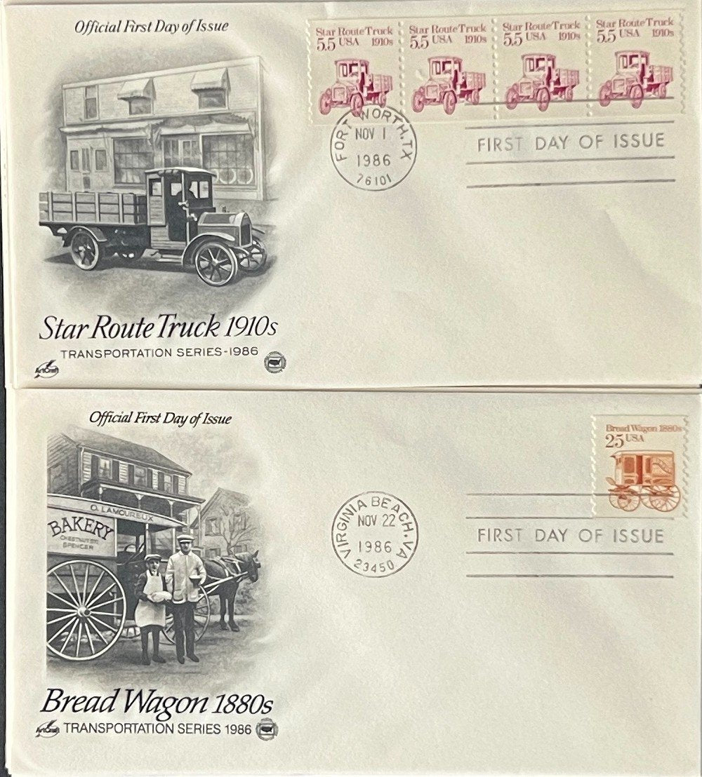 U.S. Transportation Coil First Day Cover Collection 27 FDC 1985 ZAYIX