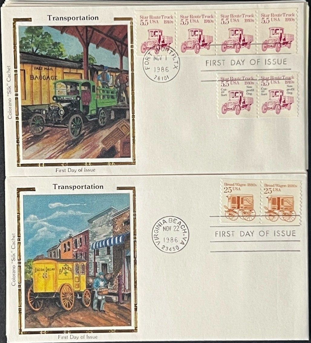 U.S. Transportation Coil First Day Cover Collection 27 FDC 1985 ZAYIX