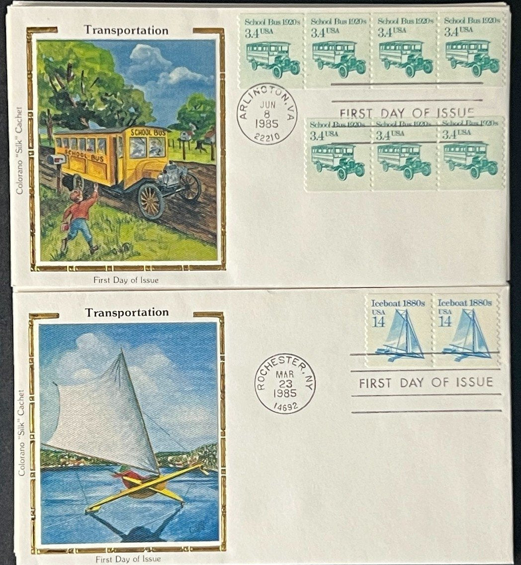 U.S. Transportation Coil First Day Cover Collection 27 FDC 1985 ZAYIX