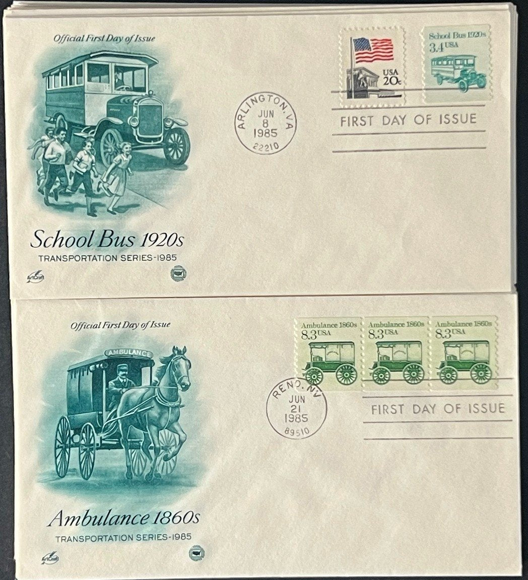 U.S. Transportation Coil First Day Cover Collection 27 FDC 1985 ZAYIX