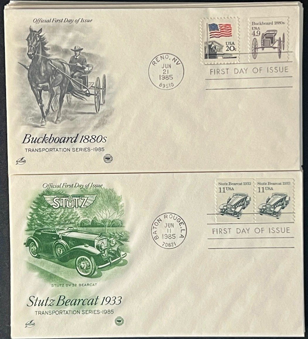 U.S. Transportation Coil First Day Cover Collection 27 FDC 1985 ZAYIX