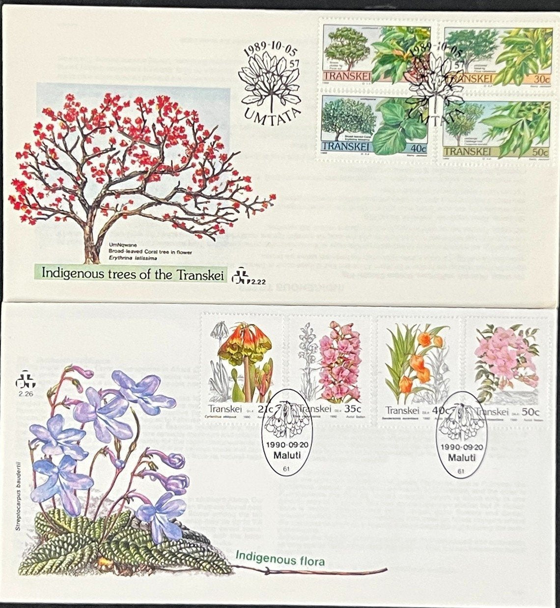 Transkei First Day Cover Collection 02 Nature, Plants, Flowers FDC 1988 ZAYIX
