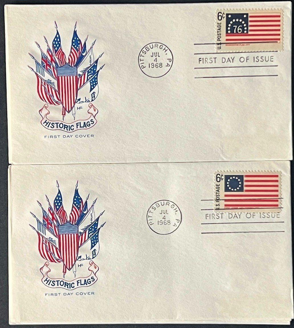 Historic Flags First Day Cover Collection 2 Sets Farnham & Fleetwood 1968 ZAYIX