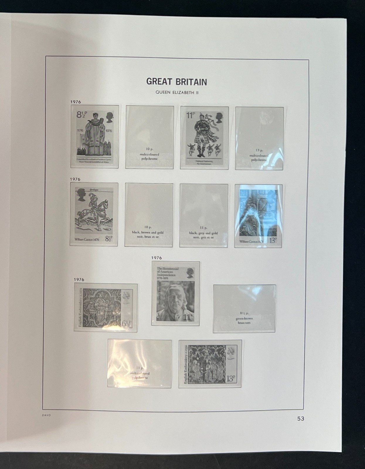 Great Britain Davo Lux Hingeless Album 1970-1989 ZAYIX