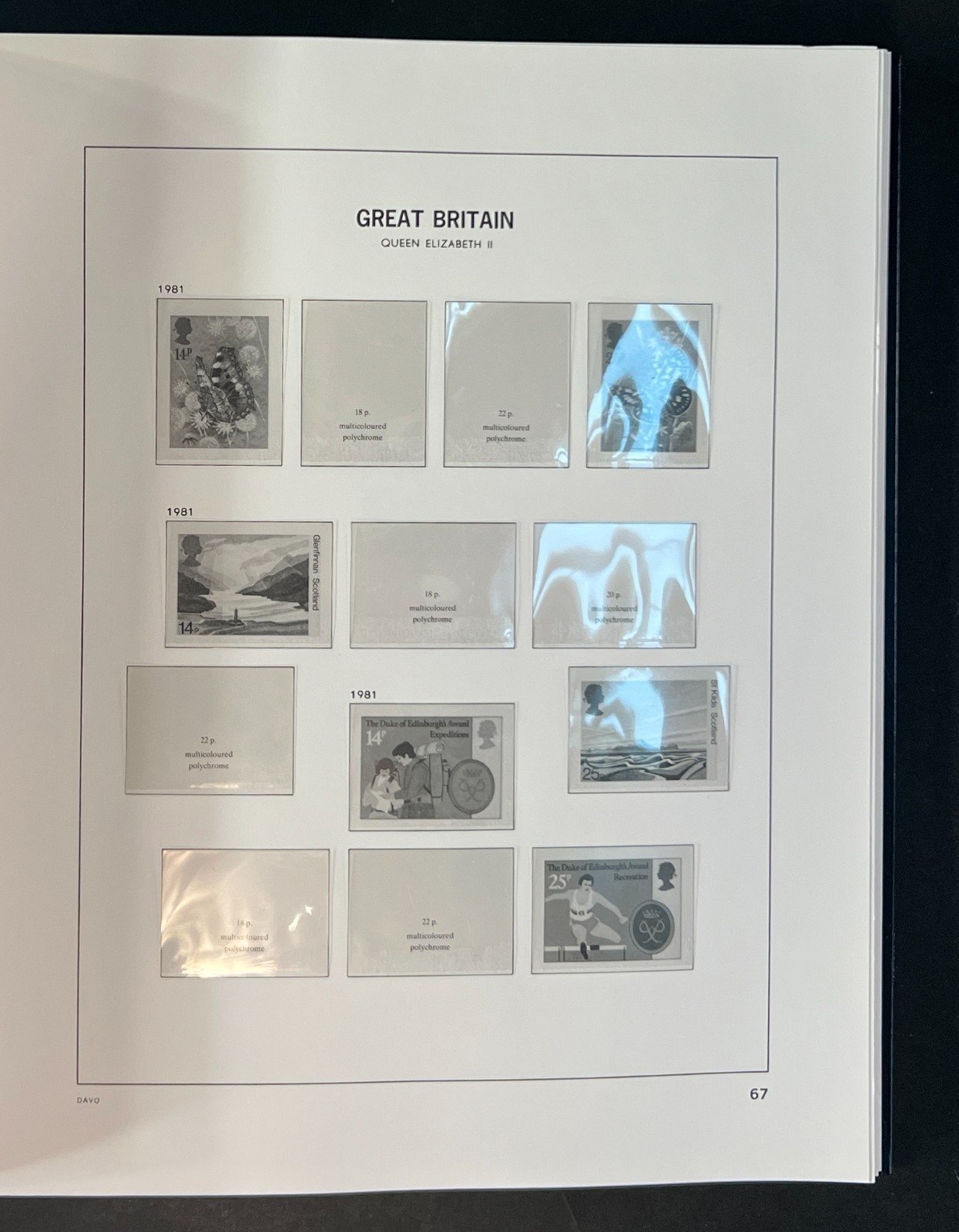 Great Britain Davo Lux Hingeless Album 1970-1989 ZAYIX