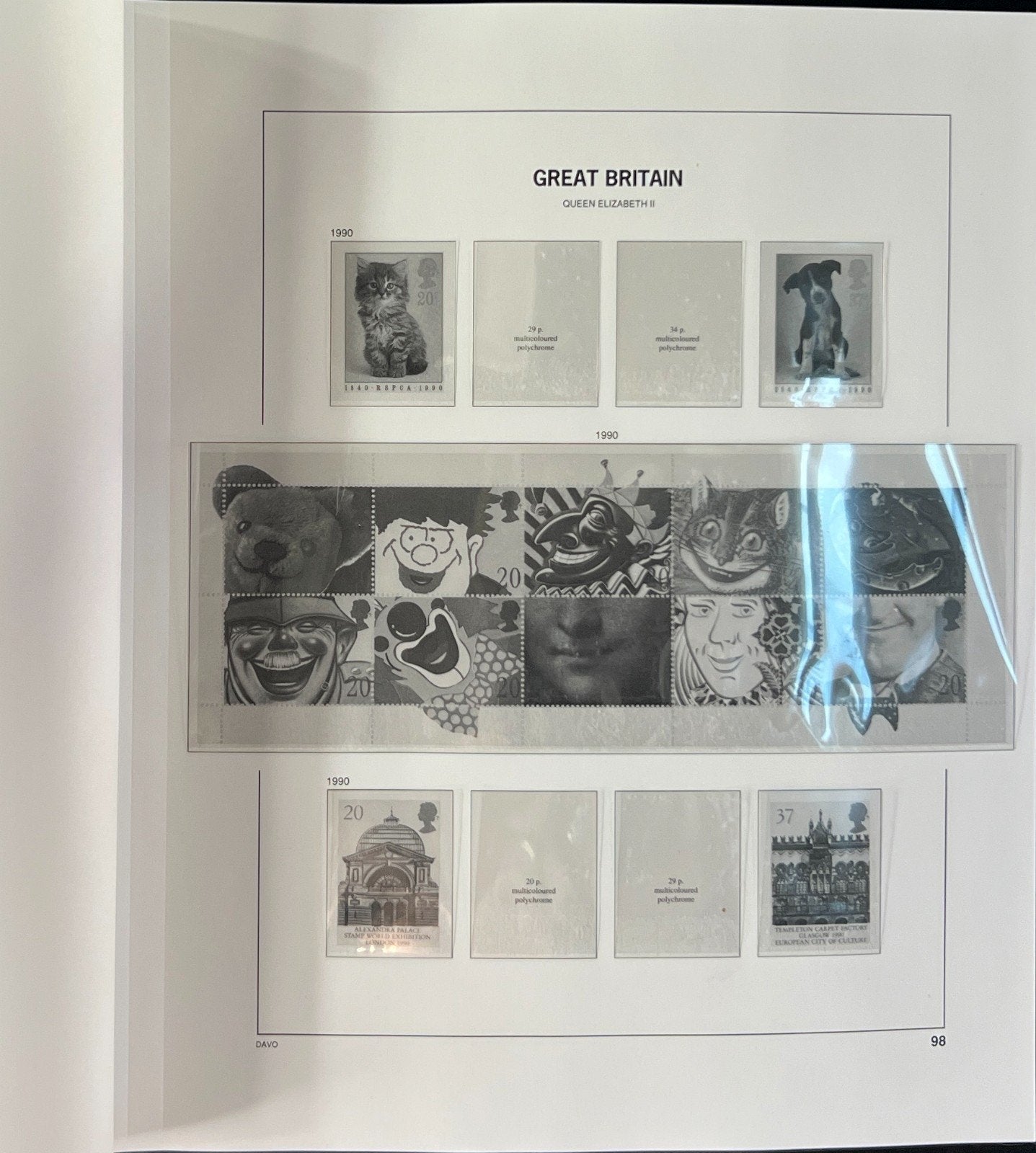 Great Britain Davo Lux Hingeless Album 1990-1999 ZAYIX