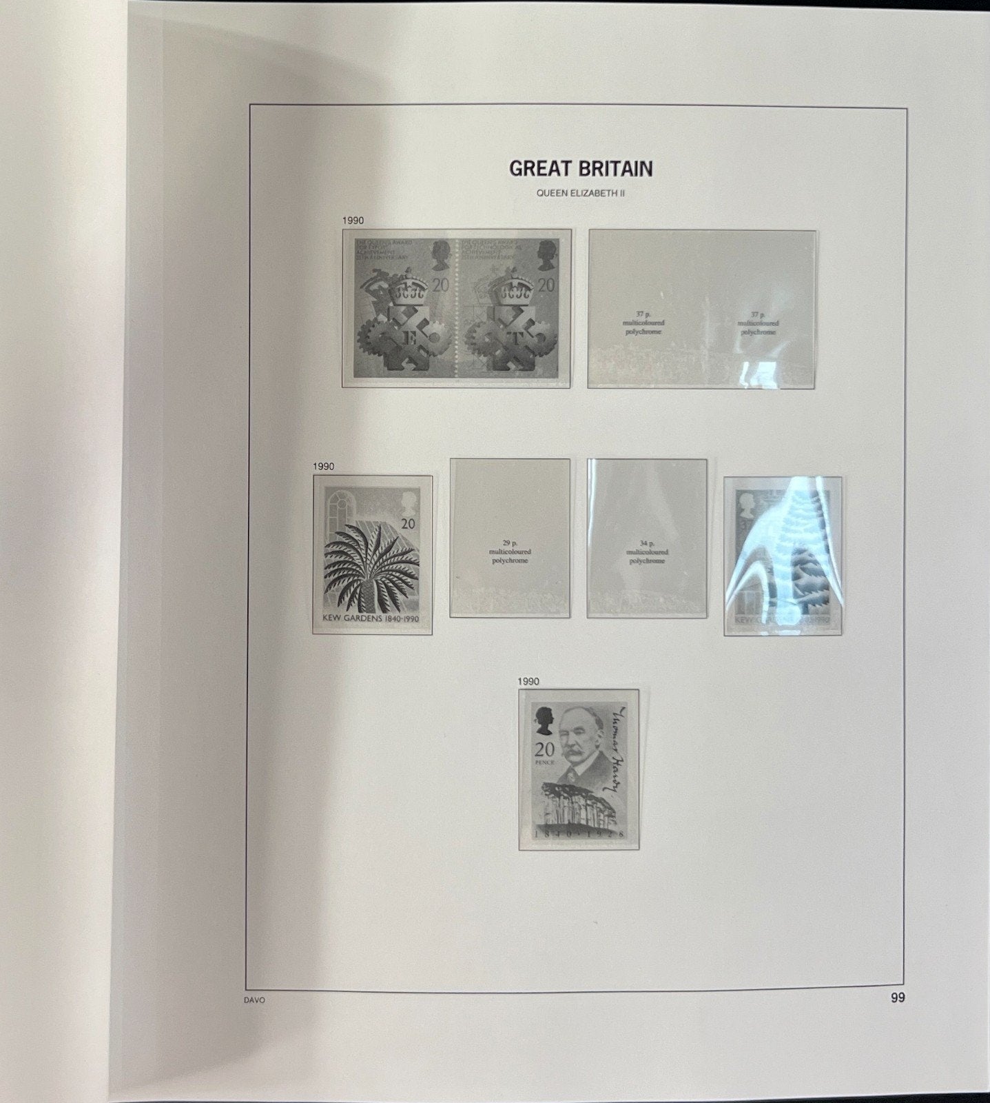 Great Britain Davo Lux Hingeless Album 1990-1999 ZAYIX