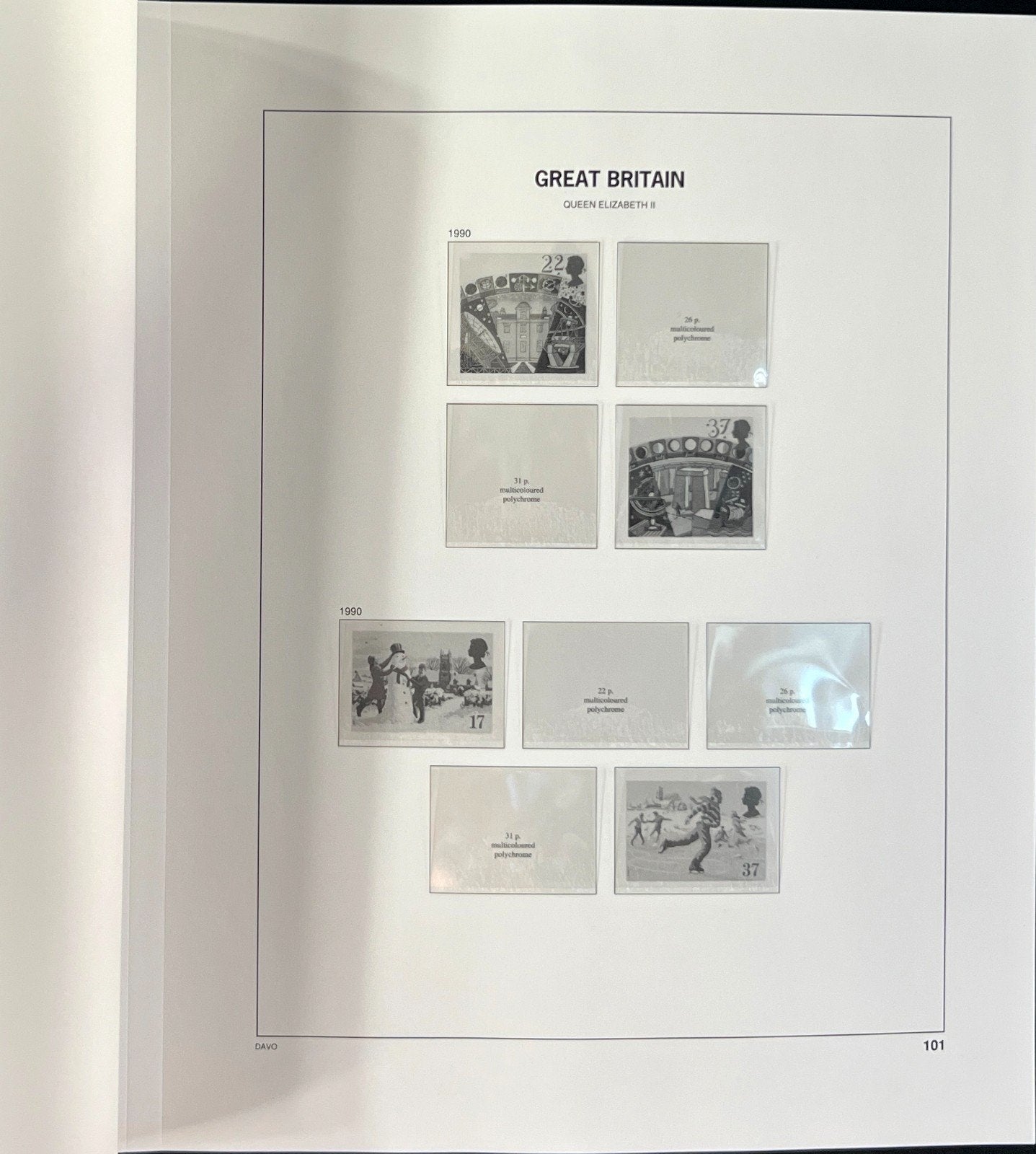 Great Britain Davo Lux Hingeless Album 1990-1999 ZAYIX