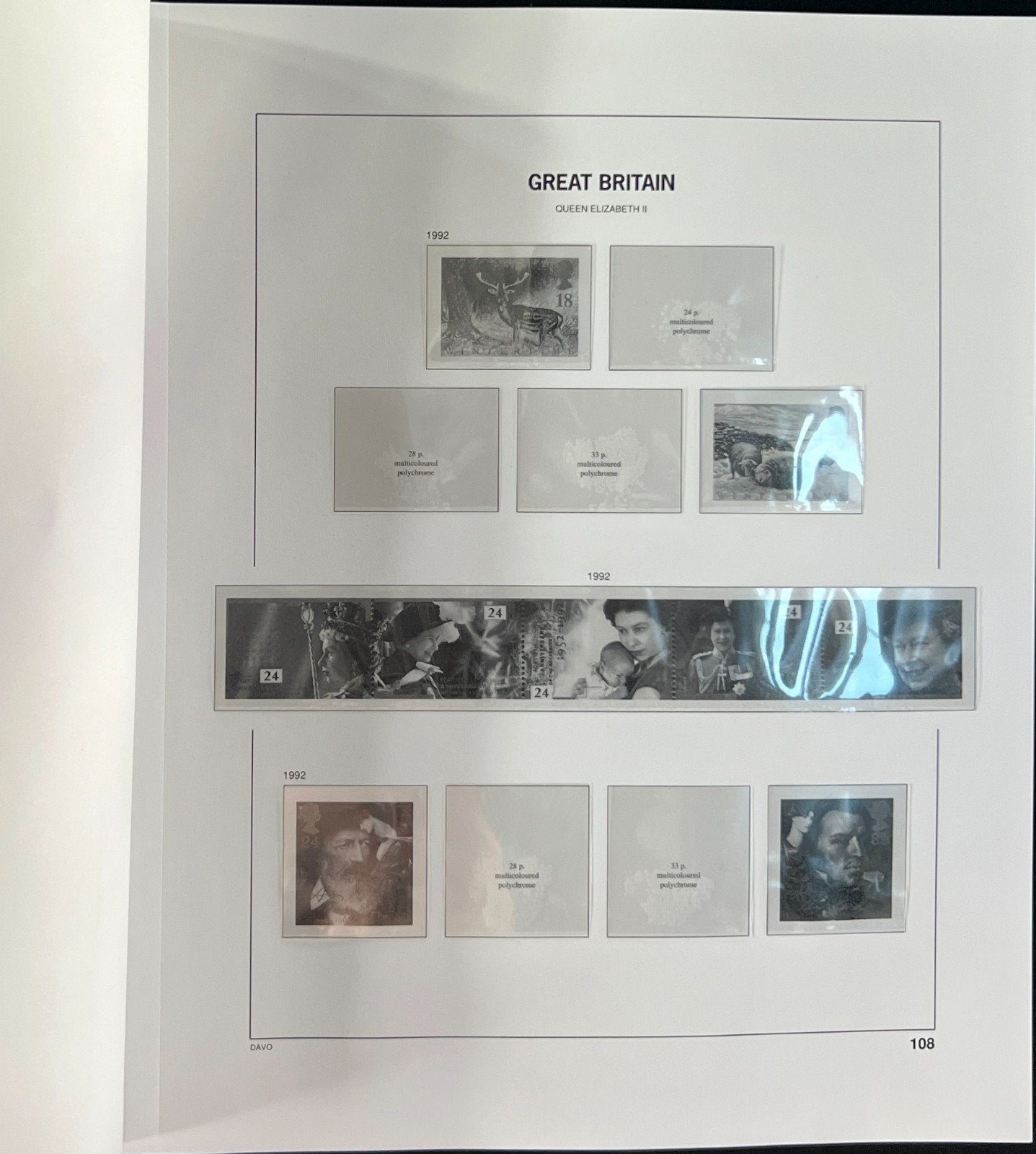 Great Britain Davo Lux Hingeless Album 1990-1999 ZAYIX