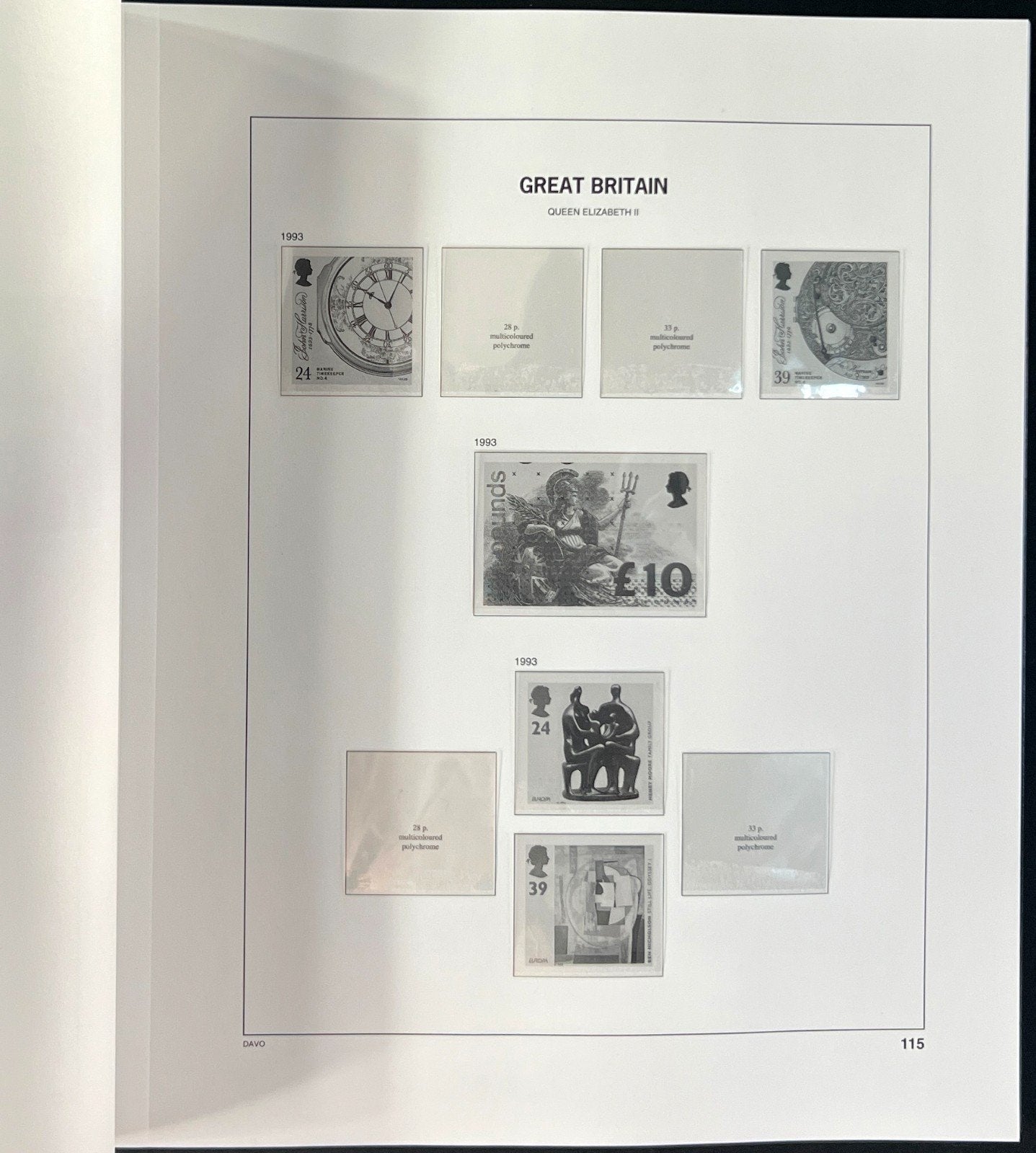 Great Britain Davo Lux Hingeless Album 1990-1999 ZAYIX