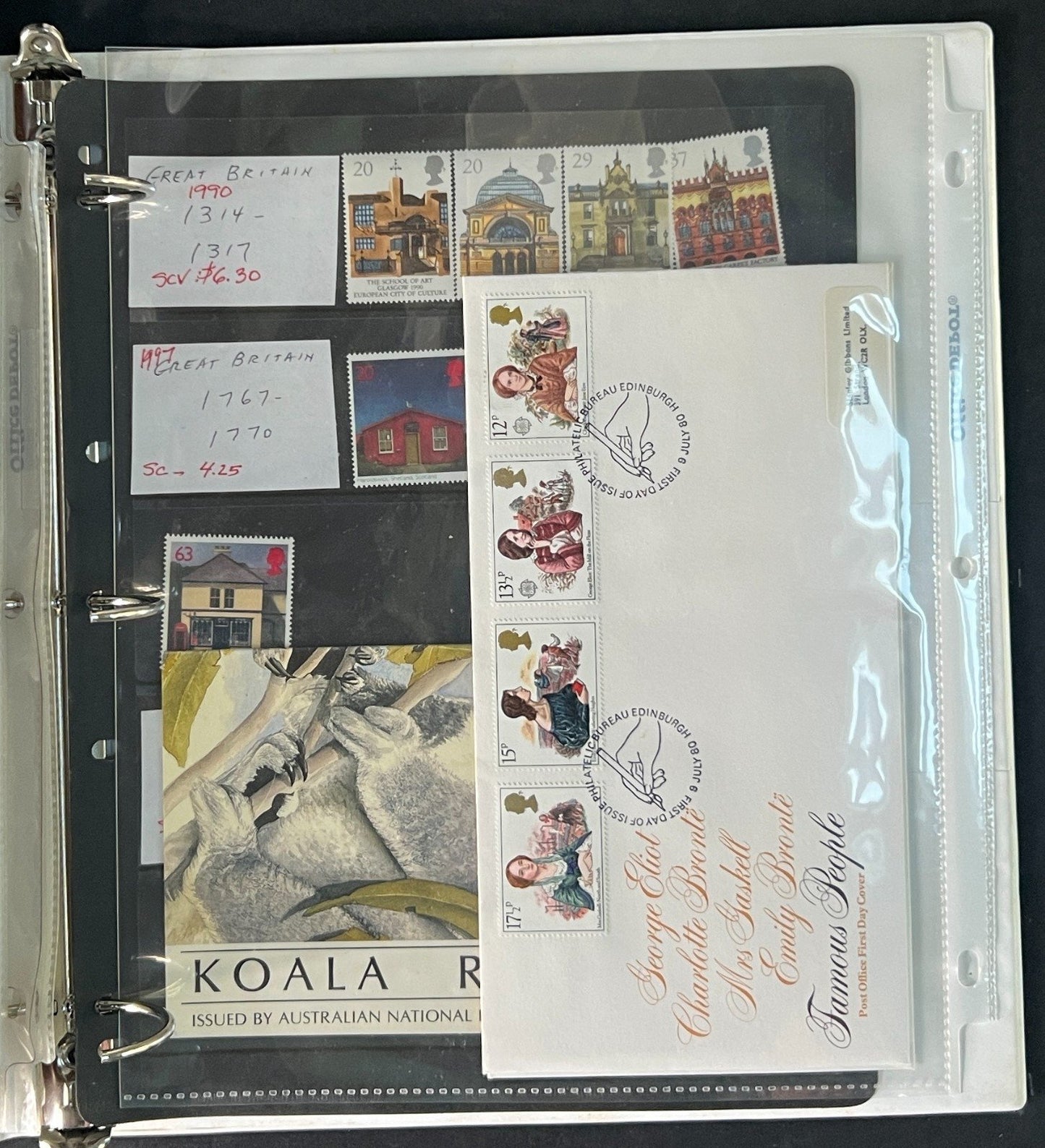 Modern Great Britain Album Stamp Collection $150CV Mint & Used ZAYIX