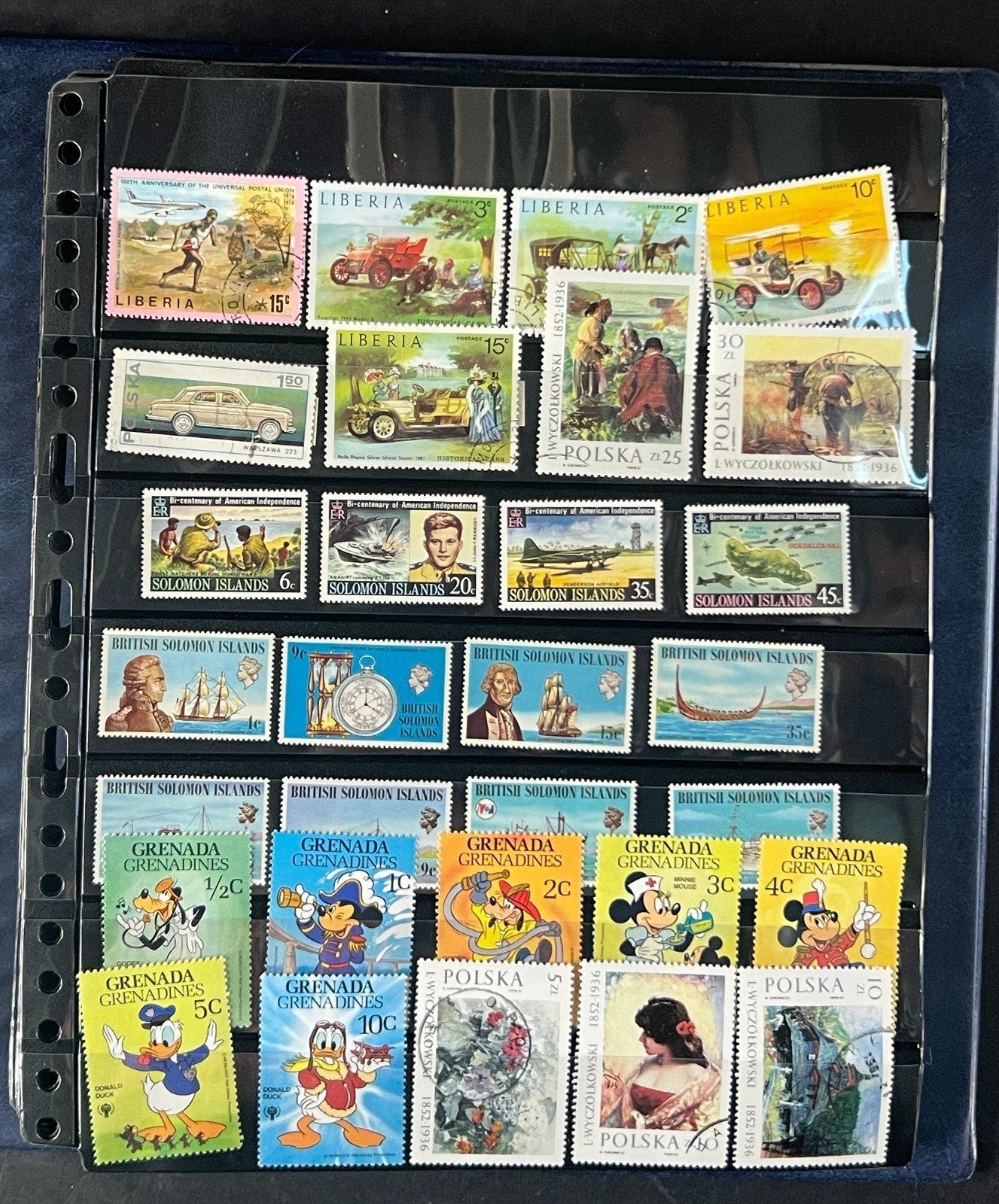 World Wide Stamp Collection Album Hundreds of Stamps Mint & Used ZAYIX