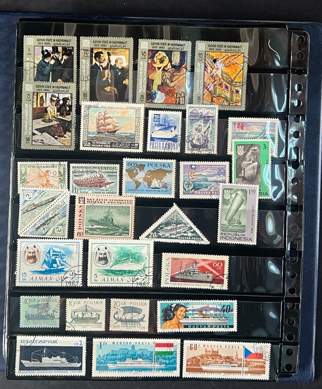 World Wide Stamp Collection Album Hundreds of Stamps Mint & Used ZAYIX