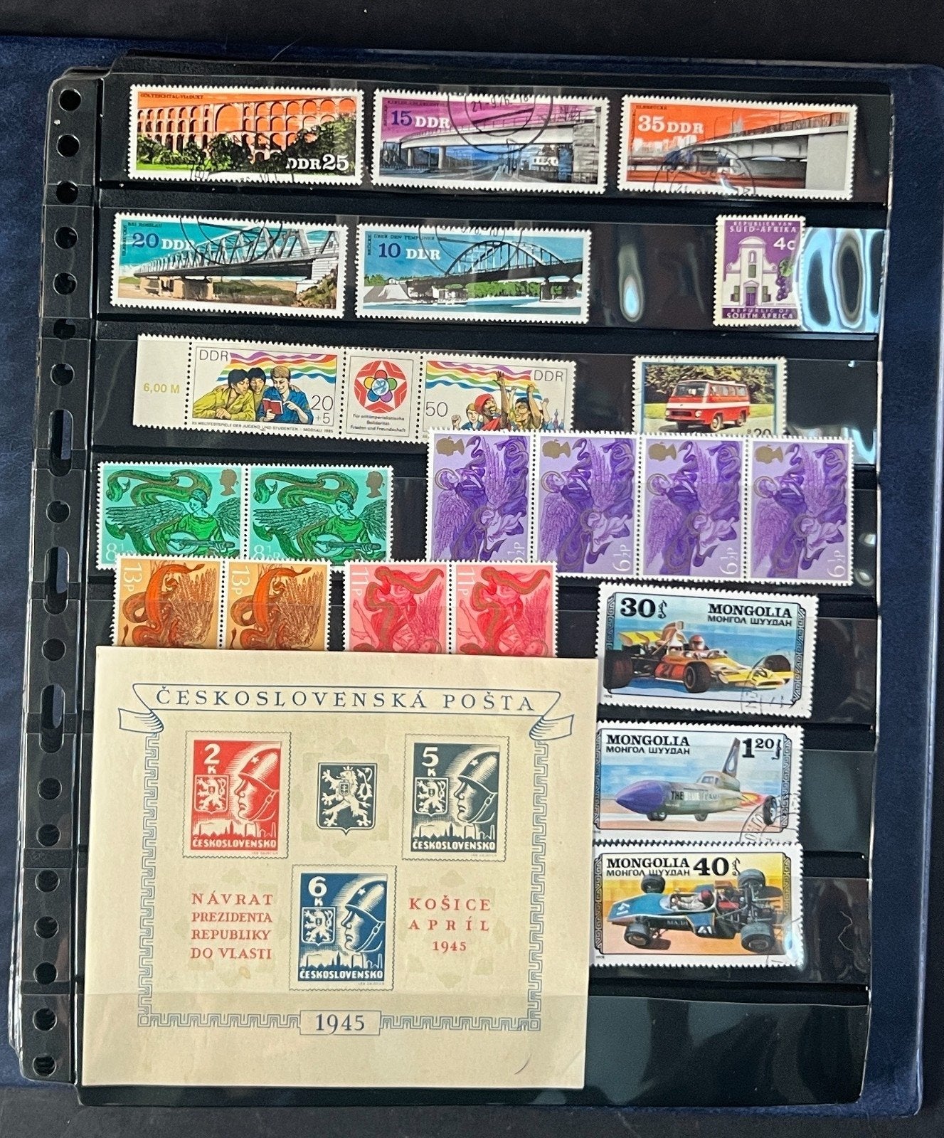 World Wide Stamp Collection Album Hundreds of Stamps Mint & Used ZAYIX