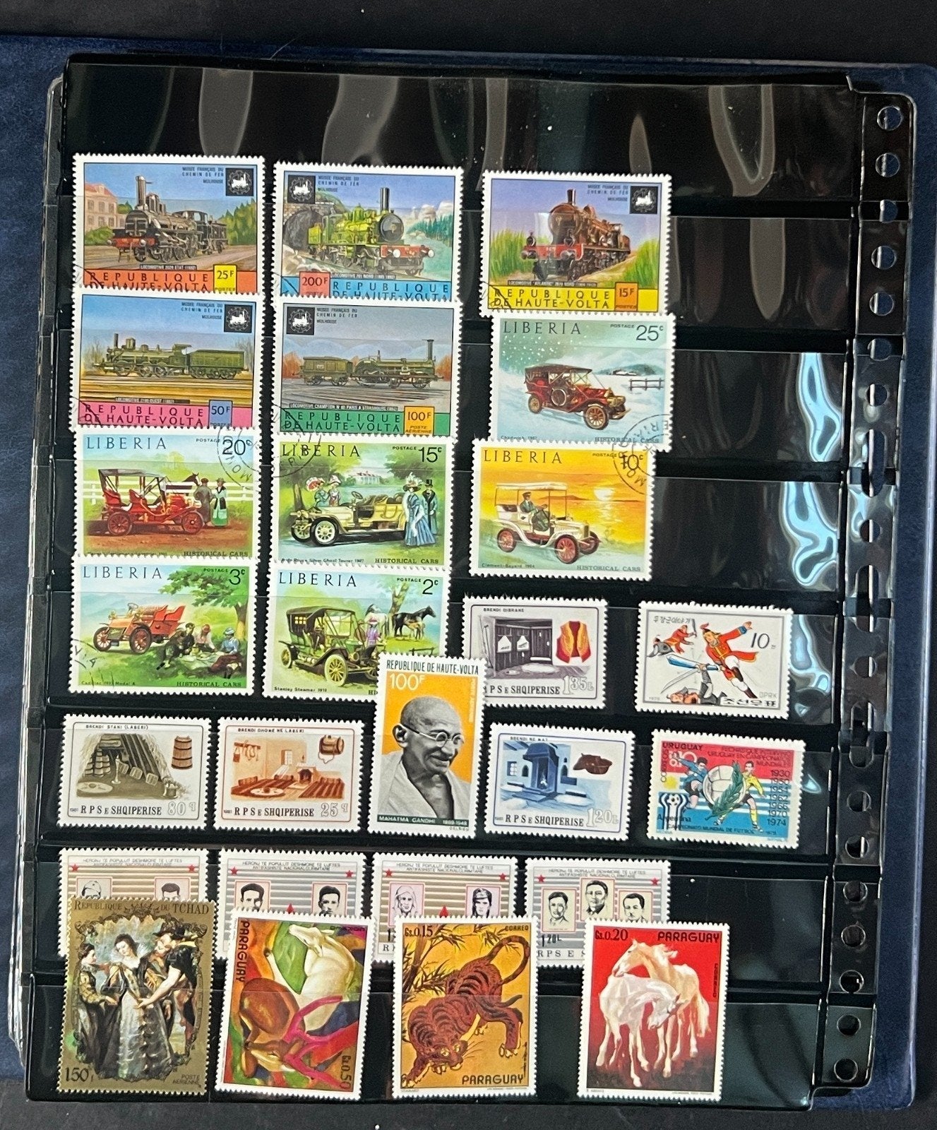 World Wide Stamp Collection Album Hundreds of Stamps Mint & Used ZAYIX