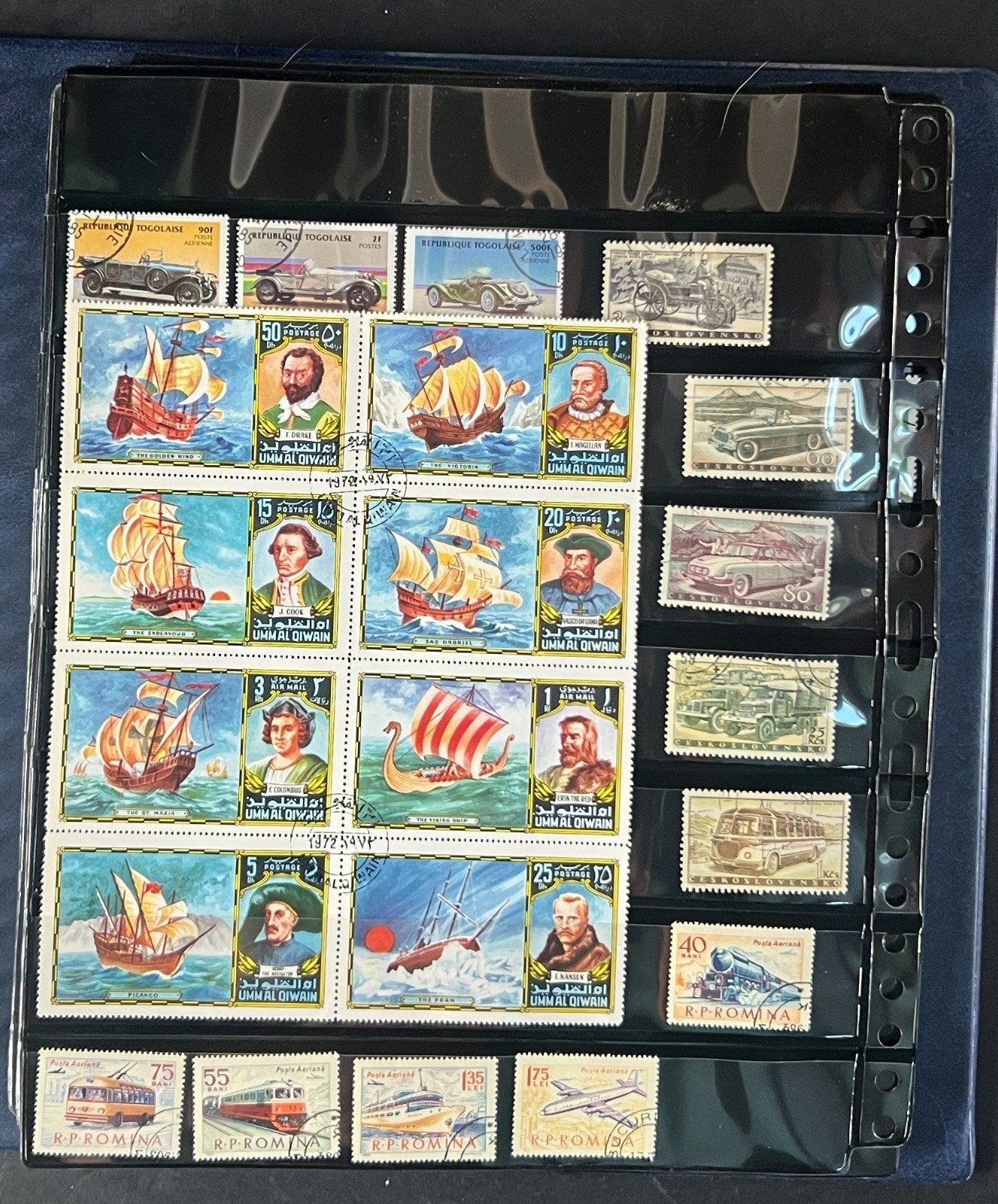 World Wide Stamp Collection Album Hundreds of Stamps Mint & Used ZAYIX