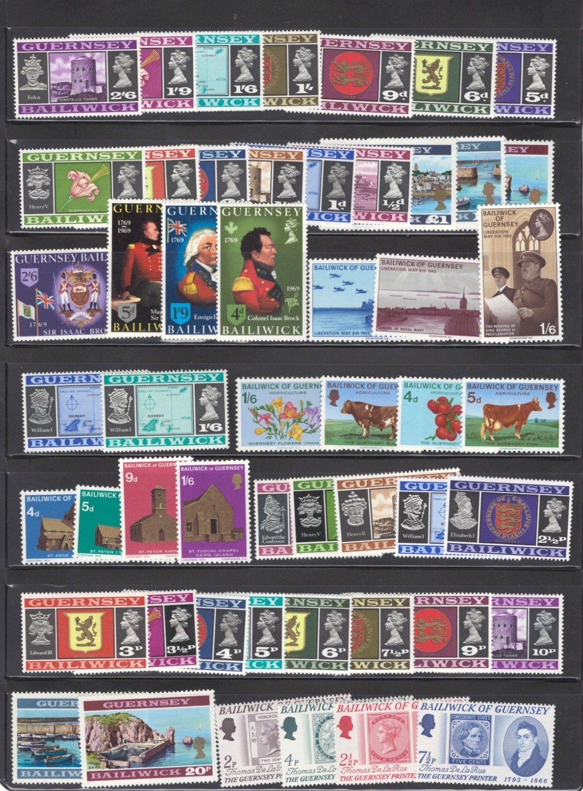 Guernsey Commemorative & Topicals Architecture Military $103CV 4 Pages MNH ZAYIX