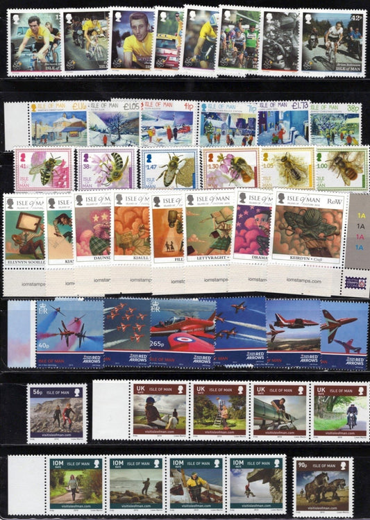 Isle of Man IOM Commemorative & Topicals Bees Airplanes Cycling $161CV MNH ZAYIX
