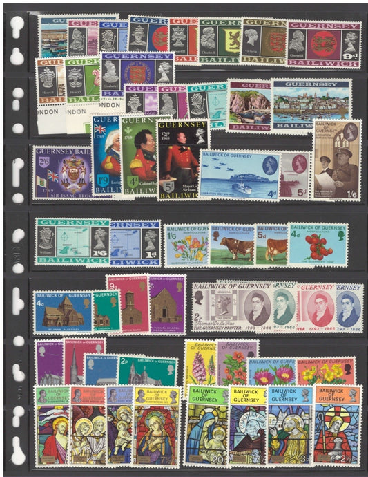 Guernsey Commemorative & Topicals $113CV 4 Pages MNH ZAYIX