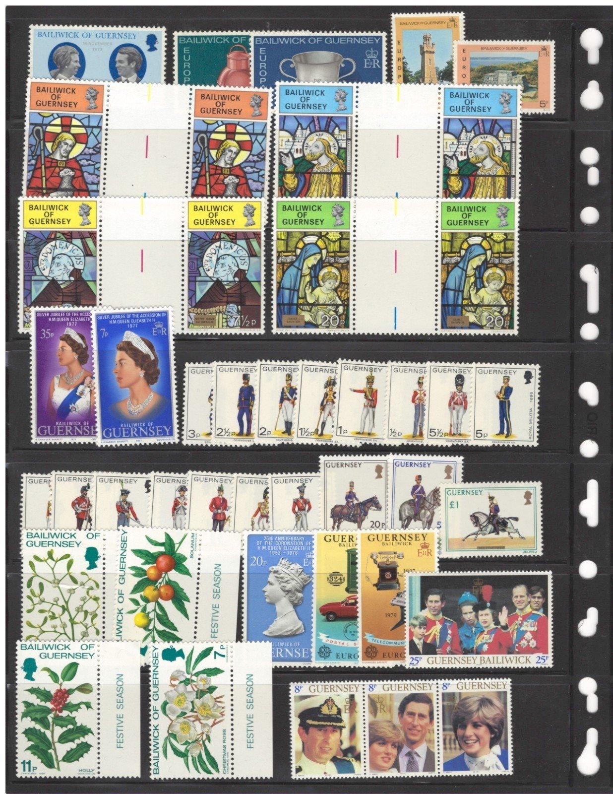 Guernsey Commemorative & Topicals $113CV 4 Pages MNH ZAYIX