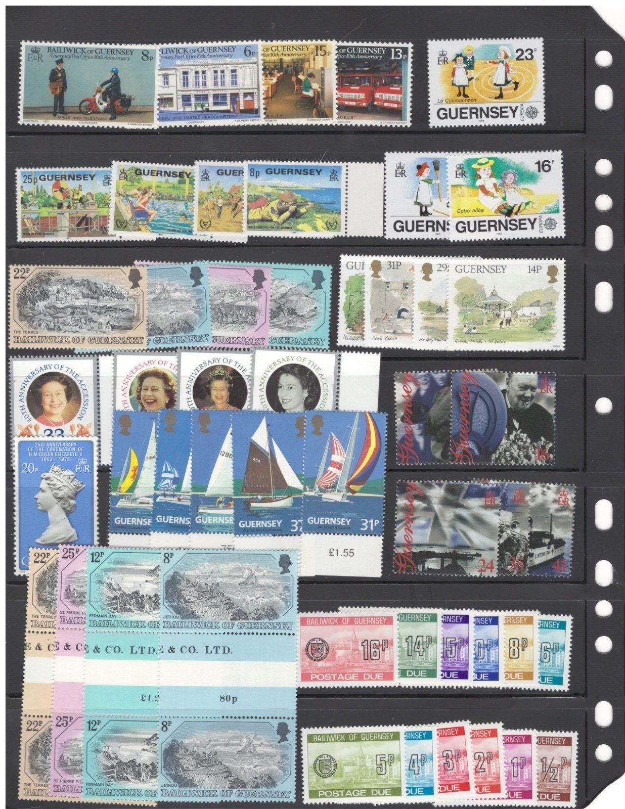 Guernsey Commemorative & Topicals $109CV 4 Pages MNH ZAYIX
