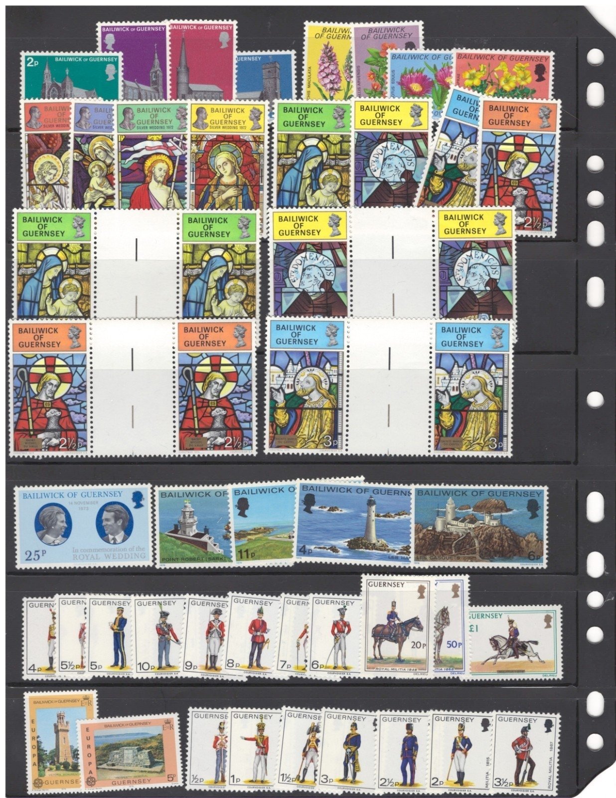 Guernsey Commemorative & Topicals $109CV 4 Pages MNH ZAYIX
