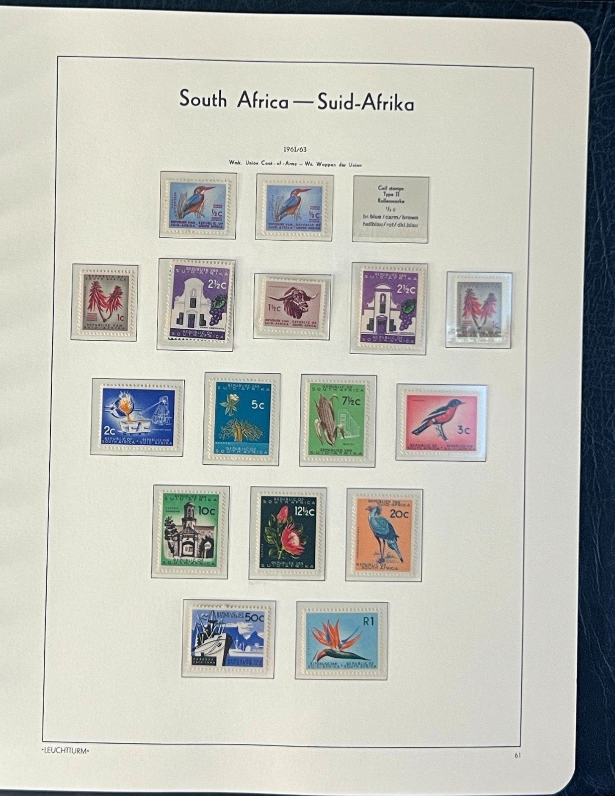 South Africa Stamp Collection Lighthouse Hingeless Album (MNH) 1961-1981 ZAYIX