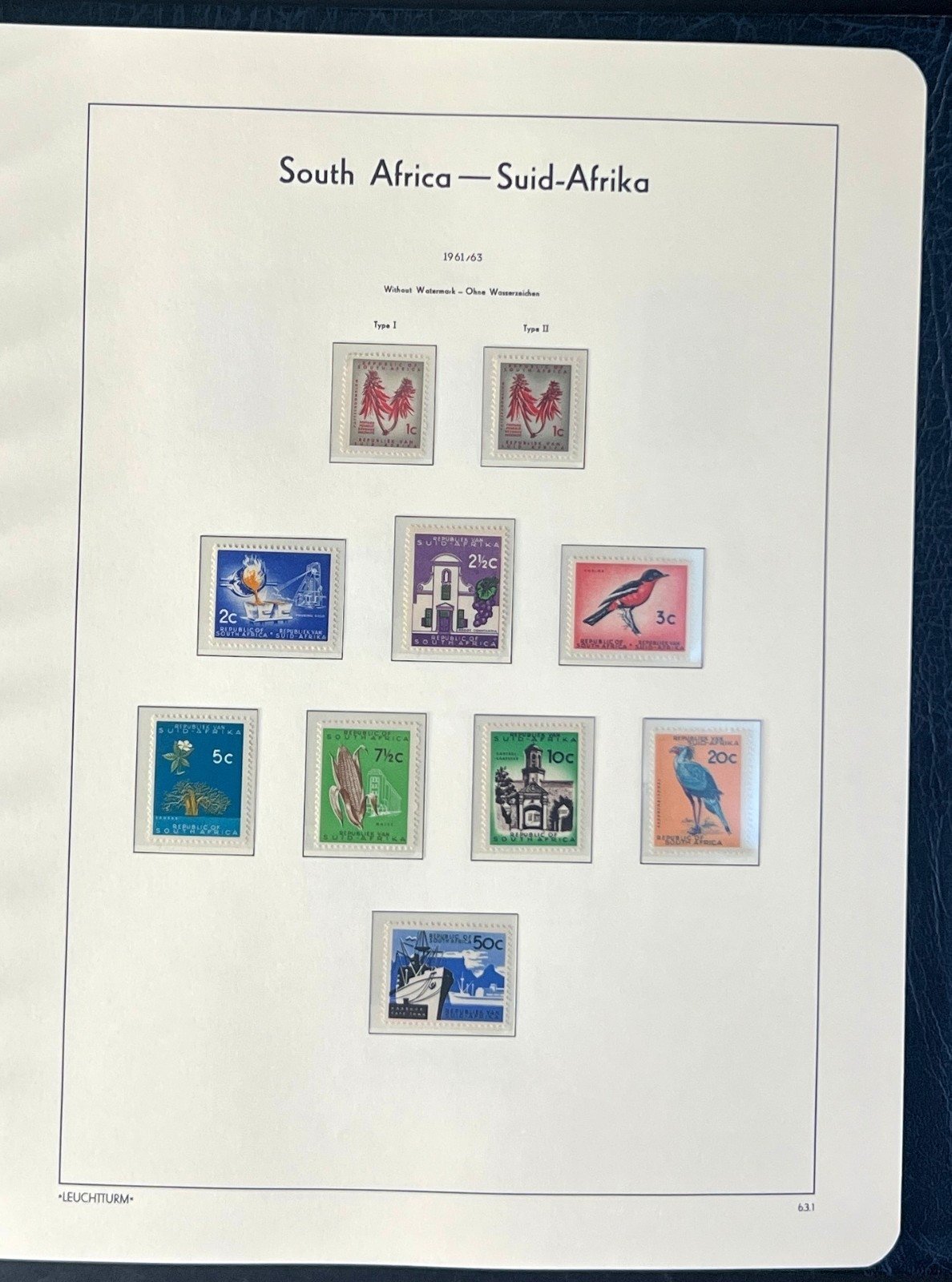 South Africa Stamp Collection Lighthouse Hingeless Album (MNH) 1961-1981 ZAYIX
