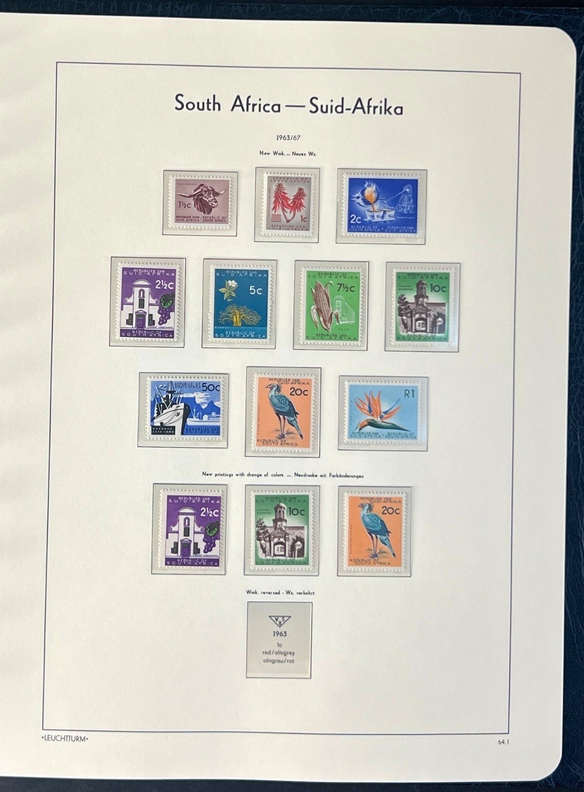 South Africa Stamp Collection Lighthouse Hingeless Album (MNH) 1961-1981 ZAYIX
