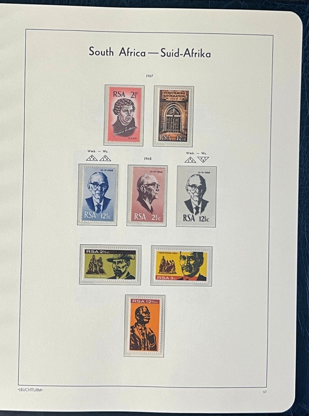South Africa Stamp Collection Lighthouse Hingeless Album (MNH) 1961-1981 ZAYIX