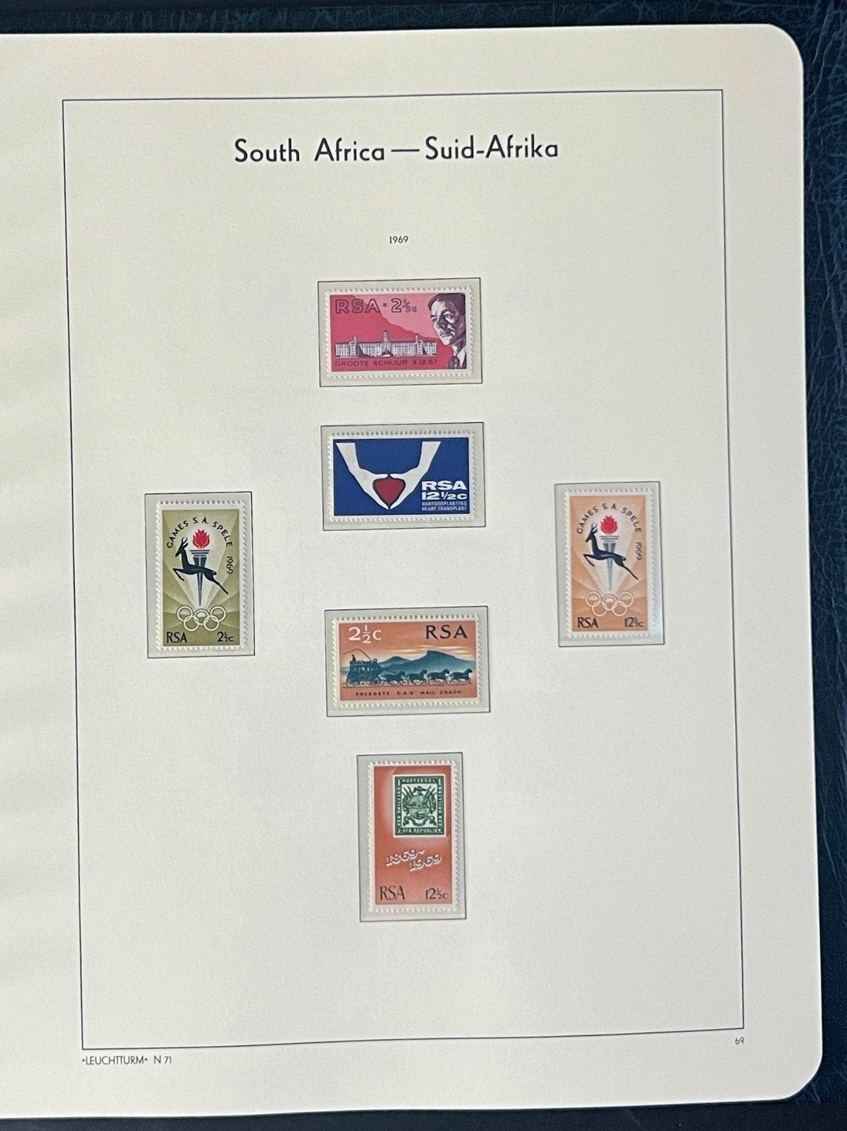 South Africa Stamp Collection Lighthouse Hingeless Album (MNH) 1961-1981 ZAYIX
